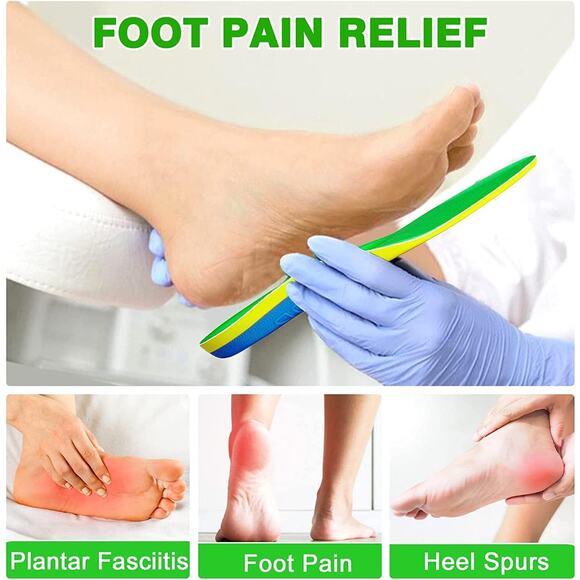 Popzoom Orthotic Insoles Sz Large | Unisex Heavy Duty Arch Support 200lb+ NEW - Picture 5 of 7